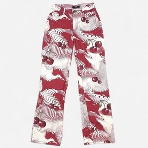 Jaded London cherry swirl print slouchy boyfriend fit jeans